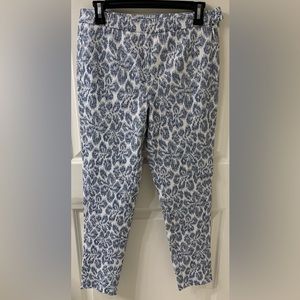 New ESPRIT Women’s Pants size 6 US Floral Slim side Zip vintage buttons
